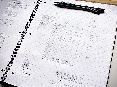 How I wireframe/sketch Mac Apps... app dot grid book mac mac app osx pencil pentel prototype ruler sketch wireframe