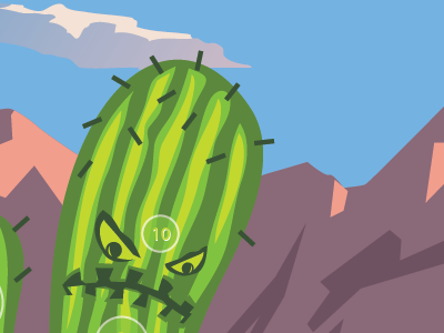 Angry Cactus games illustration newsletter
