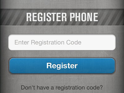 Register Phone blue grey ios metal