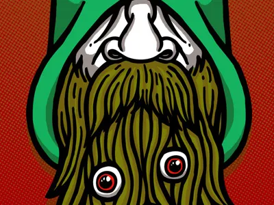 Wizard beard print... beard screenprint wizard