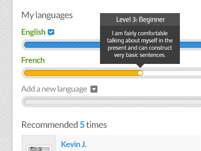 Language Levels bar language level popup progress status texture tooltip