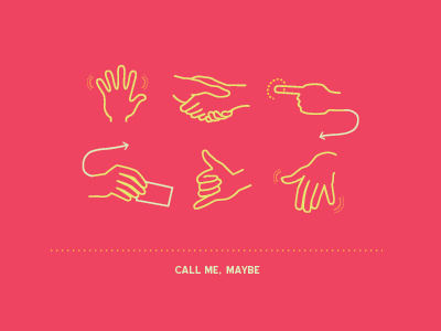 Call Me, Maybe drawing hand icon illustration motion pink pop summer