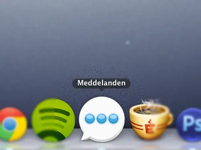 iMessage glossy icon imessage meddelanden osx plain white