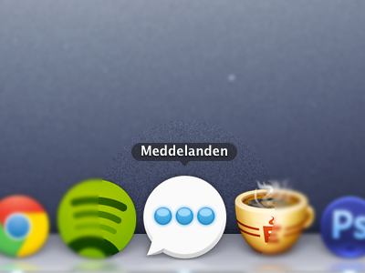 iMessage glossy icon imessage meddelanden osx plain white