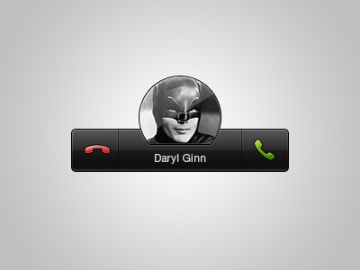 Incoming Call dark dial incoming call sleek vista widget