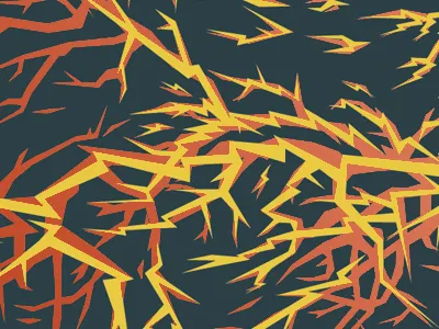 Lightning Strike! illustration lightning yellow