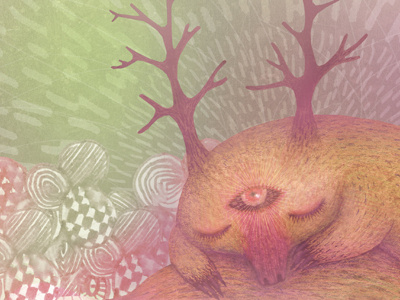 Deep Winter Dreaming animal creature illustration