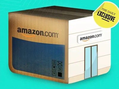What's in store amazon amazon.com box cardboard illustration ipad retail store the daily