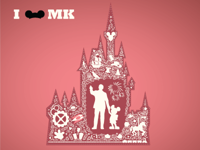 I heart MK. disney illustration