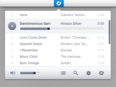 Rdio Mini v3 client music player rdio tooltip ui