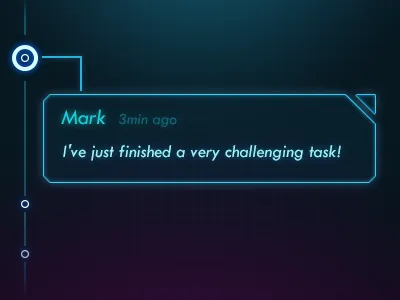 timeline style blue game purple ui