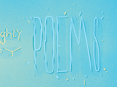 POEMS lettering texture