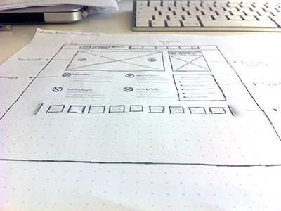 Wireframe for new website sketch web design wireframe