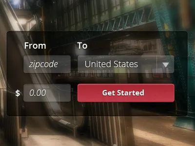 Send Money Form button dropdown form opaque ui