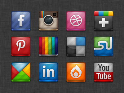 Social media icons buzz delicious dopplr dribbble ember facebook icons instagram linkedin media networks pinterest social stumbleupon you tube