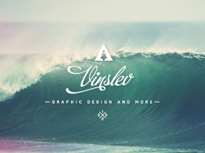 vinslëv - summer '12 buffet script identity logo ocean sea summer surf surfing vincent le vern vinslev vinslëv wave