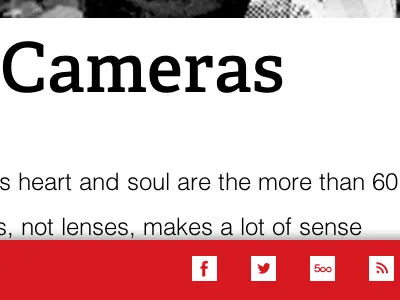 Red Blog Footer blog footer nav photography blog red wip