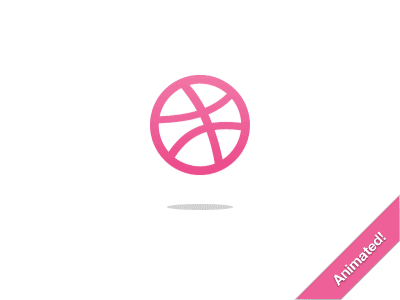 Bounce animated ball bounce corner tag pink