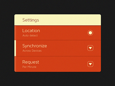 Ui Settings form selector settings ui