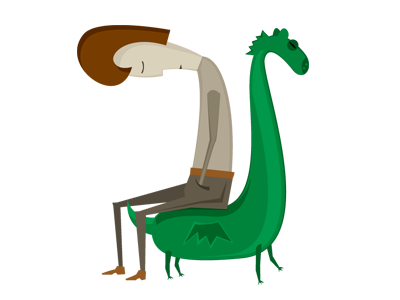 So Tired dragon green men tired