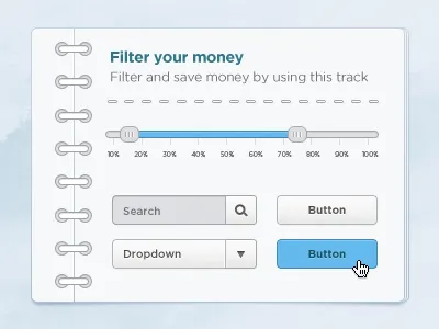 Slidernote button clean free gui hover note popup psd rings slide slider ui