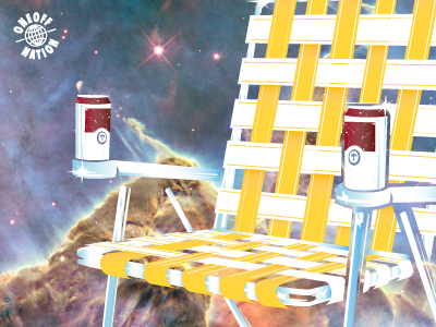 Space Chuggin' lawn chair space