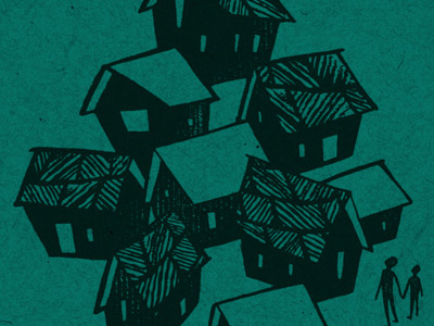 Houses Around design screenprint shirt