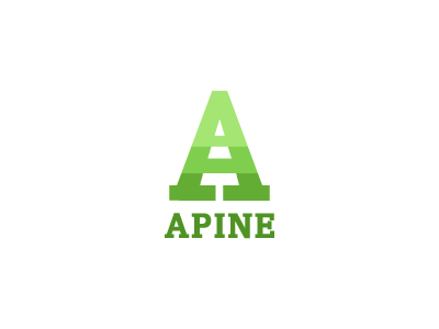 apine a brand ecological forest green logo lumber negative space pine tundra wood