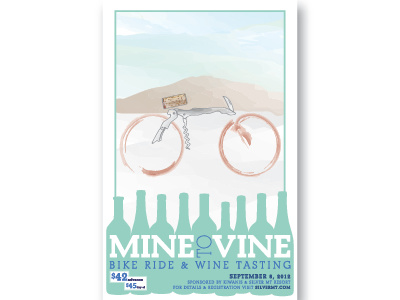 Mine to Vine Poster mountain poster wine