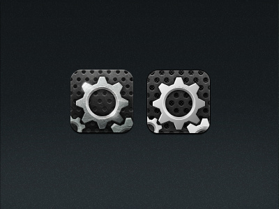 Settings icon apple gear icon icons ios metal setting settings texture