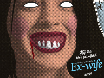 MiDNiTES FOR MANiACS - Ex-wife Mask film lindsay lohan mask mean girls movies poster print