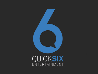 QuickSix Entertainment Logo branding identity logo typography