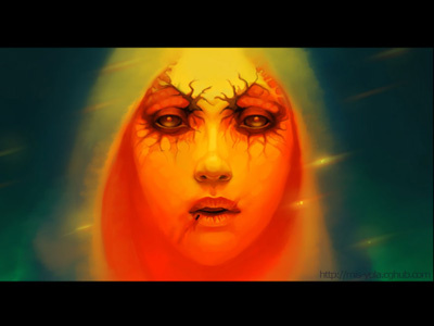 Burning Soul 2d art 2d art cg art cg art character concept art digital art fantasy girl illustration