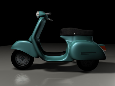 Vespa Sideview 3d cinema 4d rendering vespa