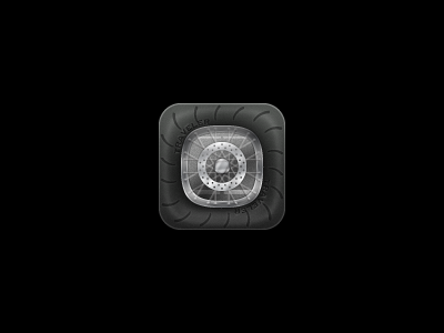 Squircle Tire chrome icon ios retina road rubber squircle tire