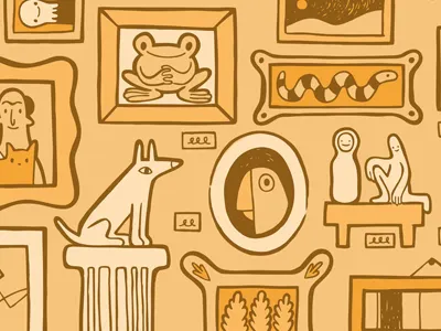 Gallery Pattern gallery illustration museum pattern surface design