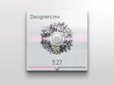 Blog Mini Music Player 2 blog clean design gui mini music player ui ux widget