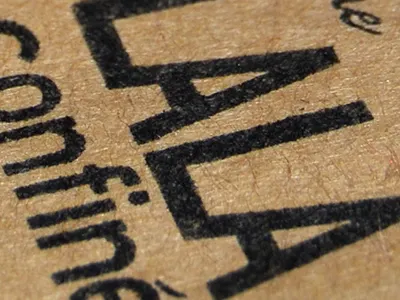 The Lala Confine ink logo texture