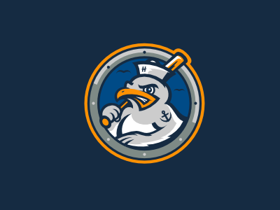 Seagull baseball captain fleet logo seagull sports