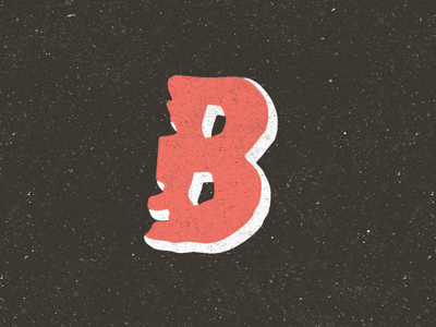 B b lettering typography