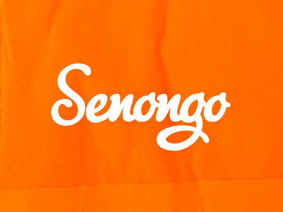 Senongo Logo v.2 cursive logo logotype personal round