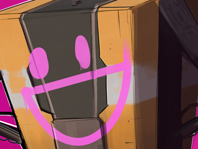 Claptrap borderlands claptrap digital pink yellow