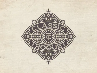 ClassicTroquet classic design emblem french graphic illustrator jcdesevre logo logo design logo designer retro vector