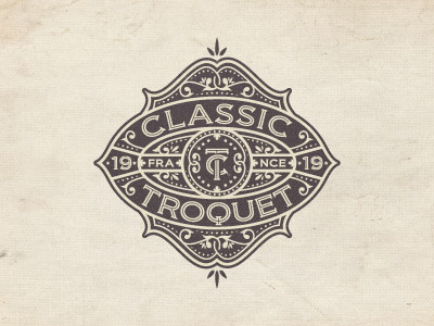 ClassicTroquet classic design emblem french graphic illustrator jcdesevre logo logo design logo designer retro vector