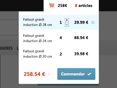 Checkout 4 basket blue checkout dark ebrima grey icons minimalistic orange quantity total white