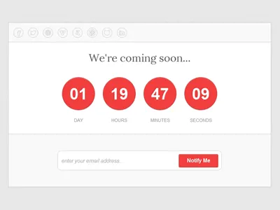 Cleanly. Coming Soon cleanly clock coming counter soon template theme website