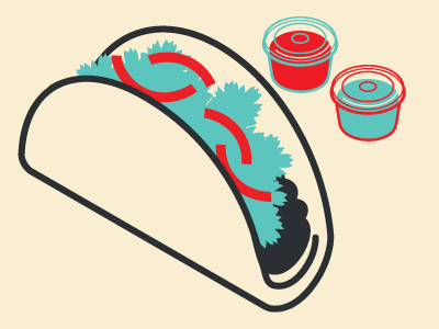 Isometric Taco alan defibaugh taco vector