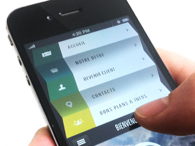 Dribbble iphone navigation ui