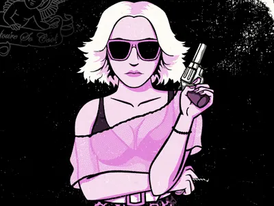 Where's My Alabama Worley? adam hanson alabama design g1988 gun illustration portrait screen print texture true romance vector