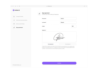 Onboarding signature — Untitled UI create account onboarding product design sign up signature signup ui design user interface